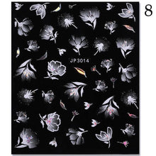 Load image into Gallery viewer, White Embossed Flower Lace 5D Sticker Decal Wedding Nail Art Designs Floral Flower Transfer Decal Geometry 3D Wave Design Decoration for Women Girls Tape Nail Art Stickers Decal Decoration Geometry Transfer Decals Nail Art Decorations Decoration Decal