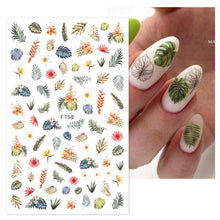 Load image into Gallery viewer, White Embossed Flower Lace 5D Sticker Decal Wedding Nail Art Designs Floral Flower Transfer Decal Geometry 3D Wave Design Decoration for Women Girls Tape Nail Art Stickers Decal Decoration Geometry Transfer Decals Nail Art Decorations Decoration Decal