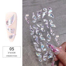 Load image into Gallery viewer, White Embossed Flower Lace 5D Sticker Decal Wedding Nail Art Designs Floral Flower Transfer Decal Geometry 3D Wave Design Decoration for Women Girls Tape Nail Art Stickers Decal Decoration Geometry Transfer Decals Nail Art Decorations Decoration Decal