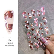 Load image into Gallery viewer, White Embossed Flower Lace 5D Sticker Decal Wedding Nail Art Designs Floral Flower Transfer Decal Geometry 3D Wave Design Decoration for Women Girls Tape Nail Art Stickers Decal Decoration Geometry Transfer Decals Nail Art Decorations Decoration Decal