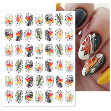 Load image into Gallery viewer, White Embossed Flower Lace 5D Sticker Decal Wedding Nail Art Designs Floral Flower Transfer Decal Geometry 3D Wave Design Decoration for Women Girls Tape Nail Art Stickers Decal Decoration Geometry Transfer Decals Nail Art Decorations Decoration Decal