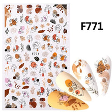 Load image into Gallery viewer, White Embossed Flower Lace Sticker Decal Wedding Nail Art Designs Floral Butterfly Japanese Manicures Nail Decoration Metallic Curve Strip Line Nail Decal Self-Adhesive 3D Wave Design Decoration for Women Girls Adhesive Striping Tape Nail Art Stickers