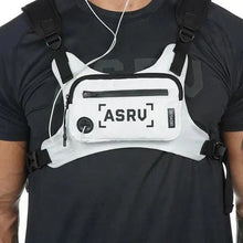 将图片加载到图库查看器,White Fashion Men Lightweight Chest Bag Running Pack For Workouts Running Phone Holder With Extra Storage Minimalist Design