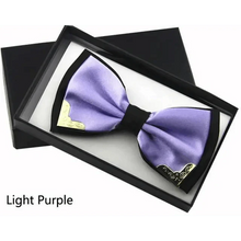 Load image into Gallery viewer, White Men Elegant Polyester Butterfly Bowtie Metal Corners Wedding Bowtie Party Bow Ties