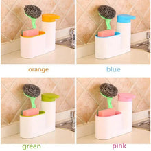 Load image into Gallery viewer, White Smart Kitchen Soap Dispenser Bathroom Accessories Liquid Soap Dispenser Simple Storage Box With Tank 3 IN 1 Cleaning Sponge Brush Holder Soap Pump Kitchen Gadgets