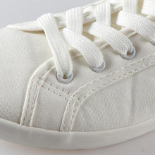 将图片加载到图库查看器,White Summer Womens Sneakers Trainers White Leather Canvas Shoes Tenis Classic Casual Cotton Slip On Canvas Comfortable Walking Flats Sneakers