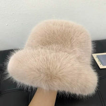 将图片加载到图库查看器,Wide Brim Fluffy Bucket Hat
