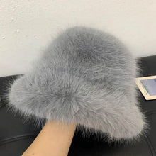 将图片加载到图库查看器,Wide Brim Fluffy Bucket Hat