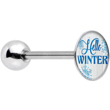 Load image into Gallery viewer, Hello Winter Snowflake Barbell Tongue Ring