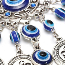 Load image into Gallery viewer, Wind Chimes Turkey Blue Evil Eye (Nazar) Amulet Pendants Home Blessing Protection Gift Ornaments Dream Catcher Blue Rhinestone Wall Hanging Home Decor Ornament Protection Good Luck Blessing Gift