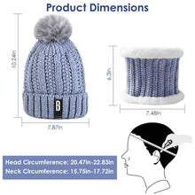 Load image into Gallery viewer, Winter Beanie Hat Scarf Set for Women