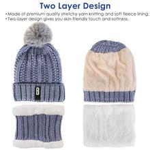 Load image into Gallery viewer, Winter Beanie Hat Scarf Set for Women