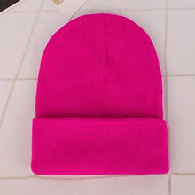Load image into Gallery viewer, Winter Beanie Hats For Men And Women One Size Beanies Knitted Solid Cool Hat Girls Autumn Female Beanie Warm Comfortable Soft Casual Cap For Cold Weather