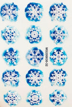 Load image into Gallery viewer, Winter Christmas Acrylic Engraved Nail Sticker Colorful Snow Design Decals Nail Water Slide Decals Nail Art Stickers Decals Christmas Snowflake Bronzing Christmas Slider Nail Art 3D Decals Decoration Decals Snowflakes Elk Bear Christmas Xmas Stickers