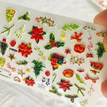 Load image into Gallery viewer, Winter Christmas Acrylic Engraved Nail Sticker Colorful Snow Design Decals Nail Water Slide Decals Nail Art Stickers Decals Christmas Snowflake Bronzing Christmas Slider Nail Art 3D Decals Decoration Decals Snowflakes Elk Bear Christmas Xmas Stickers