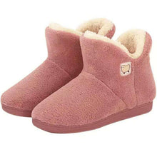 Load image into Gallery viewer, Winter Cotton Slippers Sheep Skin Woman Slippers Natural Fur Women Warm Indoor Shoes Soft Wool House Slippers Memory Foam Closed Back Slippers With Warm Lining Wool-Like Blend Cotton House Shoes