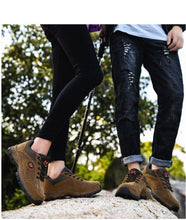 将图片加载到图库查看器,Winter Couple Outdoor Hiking Shoes Winter Warm Men's Shoe Lightweight Non-Slip Sneakers Low Top Walking Shoes For Outdoor Trailing Walking Climbing Running Shoes For Cold Weather