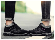 将图片加载到图库查看器,Winter Elegant Unisex Boots With Fur Warm Leather Snow Boots Winter Work Casual Shoes High Top Rubber Ankle Boots Leather Platform Fashion Luxury Boots Non-Slip Hiking Boots