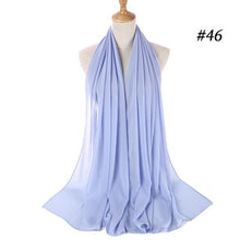 将图片加载到图库查看器,Winter Fashion Long Solid Color Soft Muslim Bubble Chiffon Hijab Scarf Shawls Hijab Elegant Scarf Wrap Lightweight Islamic Head Wear Escharpe Shawls Headband Wraps Lightweight Head Scarves Ladies Hijabs For Women