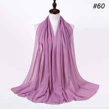 将图片加载到图库查看器,Winter Fashion Long Solid Color Soft Muslim Bubble Chiffon Hijab Scarf Shawls Hijab Elegant Scarf Wrap Lightweight Islamic Head Wear Escharpe Shawls Headband Wraps Lightweight Head Scarves Ladies Hijabs For Women