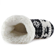 Load image into Gallery viewer, Winter Fur Slippers Women Warm House Slippers Plush Flip Flops Christmas Cotton Indoor Home Shoes Comfort Warm Fluffy Faux Fur Slipper Boots Soft Memory Foam Ankle Booties