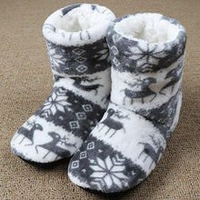 Load image into Gallery viewer, Winter Fur Slippers Women Warm House Slippers Plush Flip Flops Christmas Cotton Indoor Home Shoes Comfort Warm Fluffy Faux Fur Slipper Boots Soft Memory Foam Ankle Booties