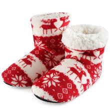 Load image into Gallery viewer, Winter Fur Slippers Women Warm House Slippers Plush Flip Flops Christmas Cotton Indoor Home Shoes Comfort Warm Fluffy Faux Fur Slipper Boots Soft Memory Foam Ankle Booties