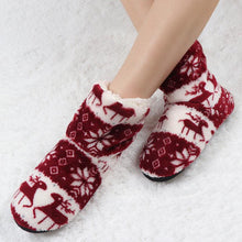 Load image into Gallery viewer, Winter Fur Slippers Women Warm House Slippers Plush Flip Flops Christmas Cotton Indoor Home Shoes Comfort Warm Fluffy Faux Fur Slipper Boots Soft Memory Foam Ankle Booties