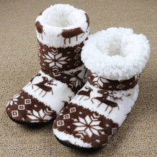 Load image into Gallery viewer, Winter Fur Slippers Women Warm House Slippers Plush Flip Flops Christmas Cotton Indoor Home Shoes Comfort Warm Fluffy Faux Fur Slipper Boots Soft Memory Foam Ankle Booties