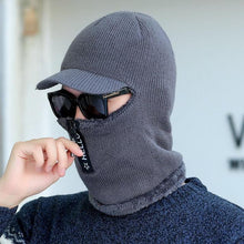 Load image into Gallery viewer, Winter Hat Skullies Beanies Hats Winter Beanies for Men Women Wool Zipper Scarf Caps Balaclava Mask Gorgas Bonnet Knitted Hat Warm Fleece Balaclava Windproof Ski Mask Cold Weather Face Mask Motorcycle Balaclava Hood Warmer Winter Sports Cap