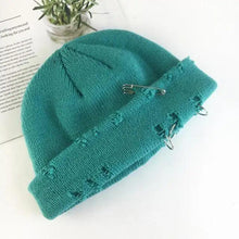 将图片加载到图库查看器,Winter Hat Women Knitted Fashion Warm Thick Hat Autumn Hip Hop Hole Beanies Unisex Basic Cap For Both Men Women Knitted Beanies Fashion Warm Hat