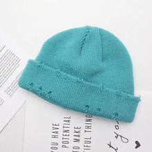 将图片加载到图库查看器,Winter Hat Women Knitted Fashion Warm Thick Hat Autumn Hip Hop Hole Beanies Unisex Basic Cap For Both Men Women Knitted Beanies Fashion Warm Hat