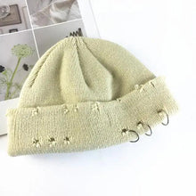 将图片加载到图库查看器,Winter Hat Women Knitted Fashion Warm Thick Hat Autumn Hip Hop Hole Beanies Unisex Basic Cap For Both Men Women Knitted Beanies Fashion Warm Hat