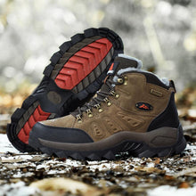 Load image into Gallery viewer, Winter Hiking Shoes Mens Boots Warm Snow Outdoor Sport Combat Boots High Top Non-slip Ankle Boots Winter Warm Outdoor Walking Lace Up Anti-Slip Breathable Ankle Booties Casual Outdoor Shoes