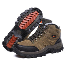 Load image into Gallery viewer, Winter Hiking Shoes Mens Boots Warm Snow Outdoor Sport Combat Boots High Top Non-slip Ankle Boots Winter Warm Outdoor Walking Lace Up Anti-Slip Breathable Ankle Booties Casual Outdoor Shoes