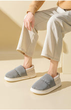 Load image into Gallery viewer, Winter House Warm Women Fur Slippers Waterproof Upper Couples Plush Shoes Home Men Fluffy Slides Warm Memory Foam House Slippers Cozy Winter Womens House Shoes Fur Indoor Outdoor Slippers