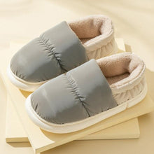 Load image into Gallery viewer, Winter House Warm Women Fur Slippers Waterproof Upper Couples Plush Shoes Home Men Fluffy Slides Warm Memory Foam House Slippers Cozy Winter Womens House Shoes Fur Indoor Outdoor Slippers