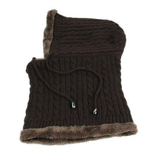 将图片加载到图库查看器,Winter Knitted Hat Beanie Men Beany Skellies Beanies Winter Hats For Women Men Caps Gorgas Bonnet Mask Brand Hats Hooded Cowl Neckerchief with Drawstring Soft Balaclava Pullover Knitted Beanie for Adults Men Women Ski Caps