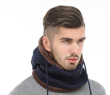 将图片加载到图库查看器,Winter Knitted Hat Beanie Men Beany Skellies Beanies Winter Hats For Women Men Caps Gorgas Bonnet Mask Brand Hats Hooded Cowl Neckerchief with Drawstring Soft Balaclava Pullover Knitted Beanie for Adults Men Women Ski Caps