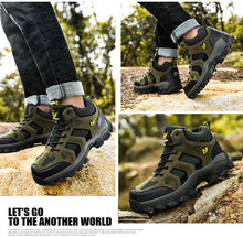 将图片加载到图库查看器,Winter Leather Mens Boots Fur Super Warm Snow Boots Men Winter Work Casual Shoes High Top Rubber Boots Winter Warm Outdoor Walking Lace Up Anti-Slip Breathable Ankle Booties