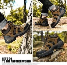将图片加载到图库查看器,Winter Leather Mens Boots Fur Super Warm Snow Boots Men Winter Work Casual Shoes High Top Rubber Boots Winter Warm Outdoor Walking Lace Up Anti-Slip Breathable Ankle Booties