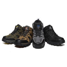 将图片加载到图库查看器,Winter Leather Mens Boots Fur Super Warm Snow Boots Men Winter Work Casual Shoes High Top Rubber Boots Winter Warm Outdoor Walking Lace Up Anti-Slip Breathable Ankle Booties