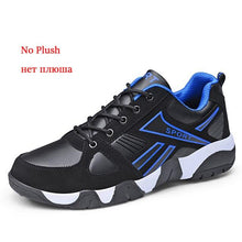将图片加载到图库查看器,Winter Leather Sneakers Keep Warm Waterproof Mans Sneakers Work Casual Shoes Mens Autumn Anti-slip Leather Lace Up Lightweight Soft Modern Comfortable Classic Walking Sneakers