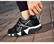 将图片加载到图库查看器,Winter Leather Sneakers Keep Warm Waterproof Mans Sneakers Work Casual Shoes Mens Autumn Anti-slip Leather Lace Up Lightweight Soft Modern Comfortable Classic Walking Sneakers