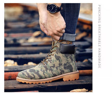 将图片加载到图库查看器,Winter Luxury Shoes Mens Flat Heel Boots Fashion Warm Ankle Boots Outdoor Warm Non Slip Fur Lined Ankle Boots Leather Winter Walking Shoes For Mens