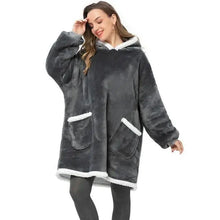 Load image into Gallery viewer, Winter Oversized Wearable Blanket Women Hoodies Sweatshirt TV Blanket With Sleeves Pullover Warm Soft Unisex Hoody Comfortable Sweatshirts For Autumn