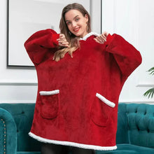 Load image into Gallery viewer, Winter Oversized Wearable Blanket Women Hoodies Sweatshirt TV Blanket With Sleeves Pullover Warm Soft Unisex Hoody Comfortable Sweatshirts For Autumn