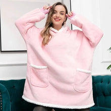 Load image into Gallery viewer, Winter Oversized Wearable Blanket Women Hoodies Sweatshirt TV Blanket With Sleeves Pullover Warm Soft Unisex Hoody Comfortable Sweatshirts For Autumn