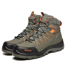 Load image into Gallery viewer, Winter Safety Shoes Waterproof Men's Boots Outdoor Warm Waterproof Non-slip Ankle Snow Boot Thick Plush Rubber Outdoor Snow Boots Winter Trail Camping Durable Cold Weather Shoes