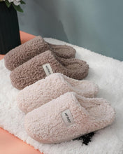 Load image into Gallery viewer, Winter Short Plush Cotton Home Slippers Women Indoor Floor Footwear Fashion Men Household Warm Slides Flat Couple House Slippers With Memory Foam Snd Comfortable Warm Shoes